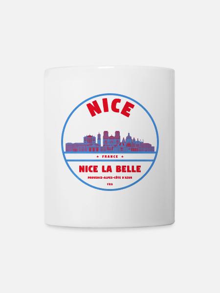 Belle silhouette de la ville de La Belle - Mug blanc - blanc