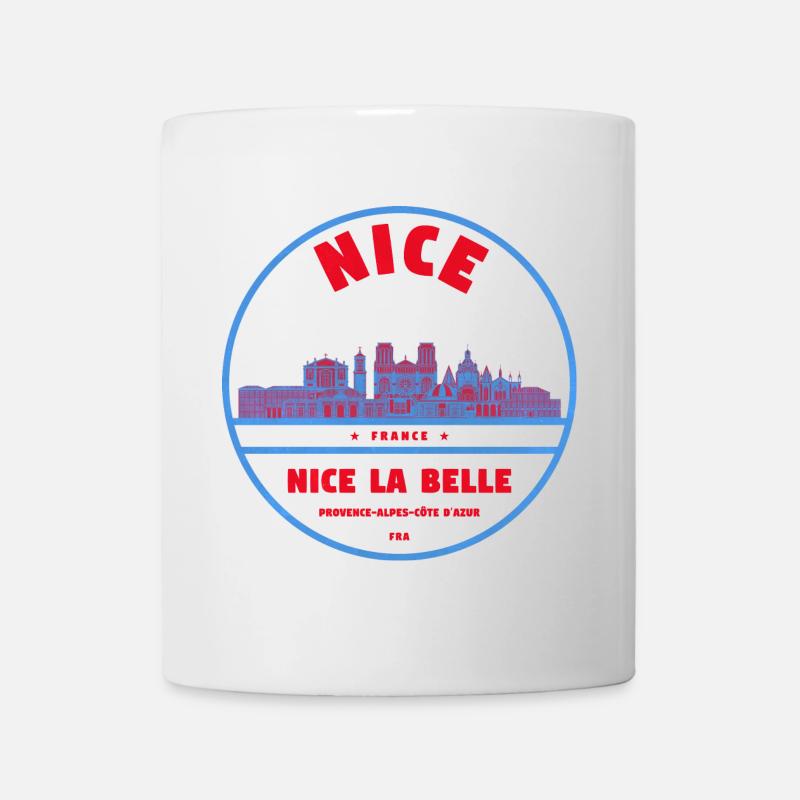 Belle silhouette de la ville de La Belle - Mug blanc - blanc