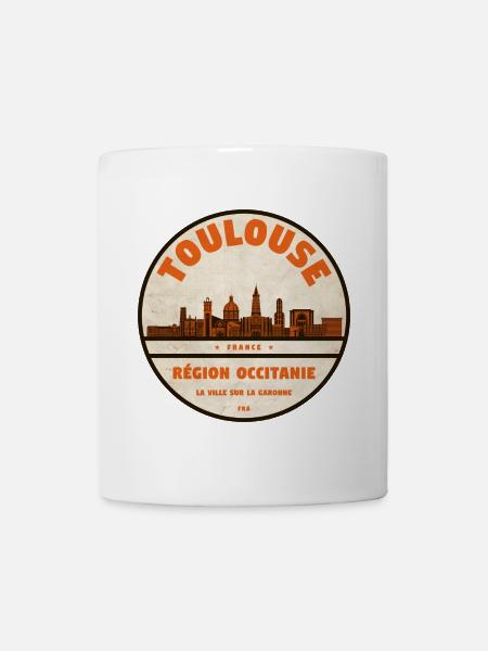 Insigne de la Skyline de Toulouse - Mug blanc - blanc
