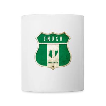 Design du drapeau d'Enugu Nigeria - Mug blanc - blanc - Devant