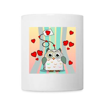 Valentine's Day Animals - Tea Bags Owls - Mug - white - Front