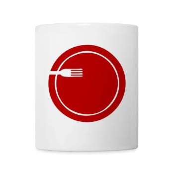 Plate with fork simplified | vectorgraphic - Mug - white - Front