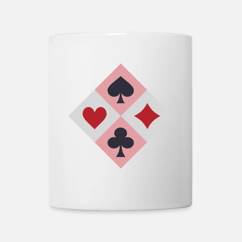 Vintage-Spielkartenfarben - Tasse - Weiß