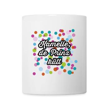 Kamelle de Prinz kütt zu Karneval - Tasse - Weiß - Vorne