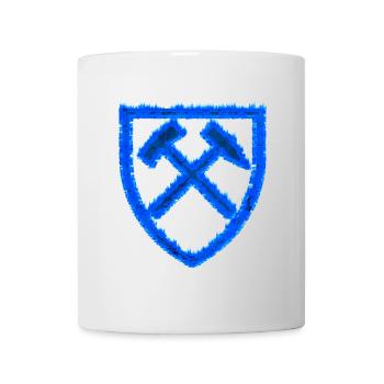 Hammer und Schlägel Bergbau Schalke Kohle Geschenk - Tasse - Weiß - Vorne