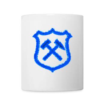 Hammer und Schlägel Bergbau Schalke Kohle Geschenk - Tasse - Weiß - Vorne