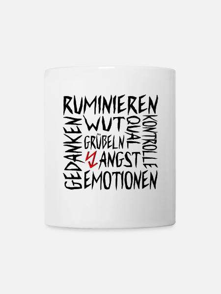 RUMINIEREN GRÜBELN - Tasse - Weiß