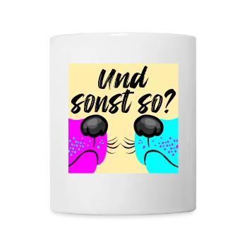 Hunde Gassi Gespräche - Hundewelpen lustig - Tasse - Weiß - Vorne