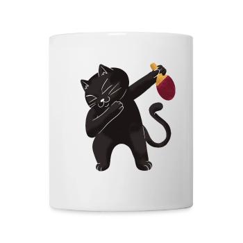 Table Tennis Katze Pingpong Outfit Cat Tischtennis - Mug blanc - blanc - Devant
