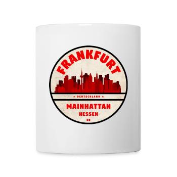Mainhattan Skyline Frankfurt Rot - Tasse - Weiß - Vorne