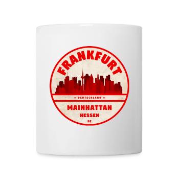 Mainhattan Skyline Imprimé rétro - Mug blanc - blanc - Devant