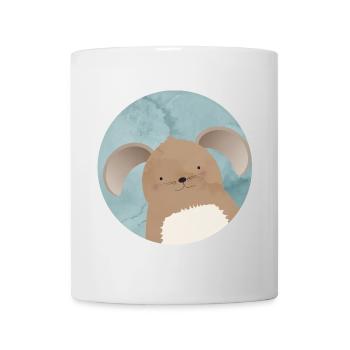 niedlicher Hase mit Schlappohren im Aquarell Patch - Tasse - Weiß - Vorne
