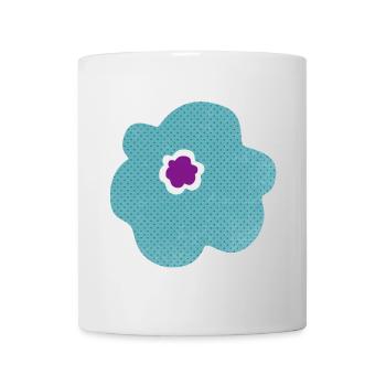 Blume skandinavisch Dekoration Punkte Blüte Flower - Tasse - Weiß - Vorne