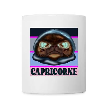 CAPRICORNE - Signe du zodiaque Capricorne - CHATS - Mug blanc - blanc - Devant