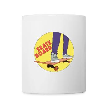 Skateboard - Mug - white - Front