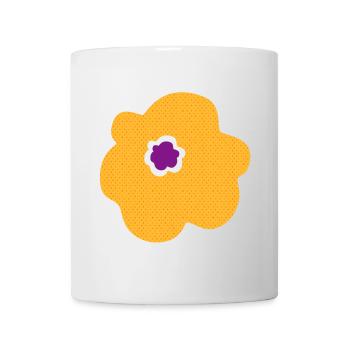 flower yellow spring dots blossom energy nature - Mug - white - Front