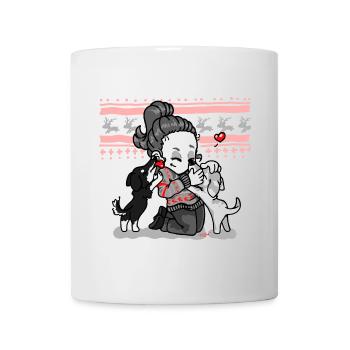 Chien Maman Chien Maman Noël - Mug blanc - blanc - Devant