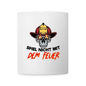 Feuerwehrhelm Statement Feuerwehr Brandschutz - Tasse - Weiß - Vorne