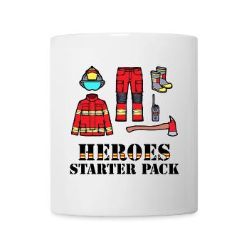 Firefighter Helmet Lifesaver Statement Fire Brigade - Mug - white - Front