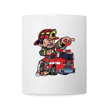 Feuerwehrmann Feuerwehr Feuerwehrauto Lebensretter - Tasse - Weiß - Vorne