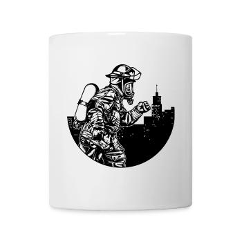 Professional fire brigade fire brigade lifesaver extinguishing work - Mug - white - Front