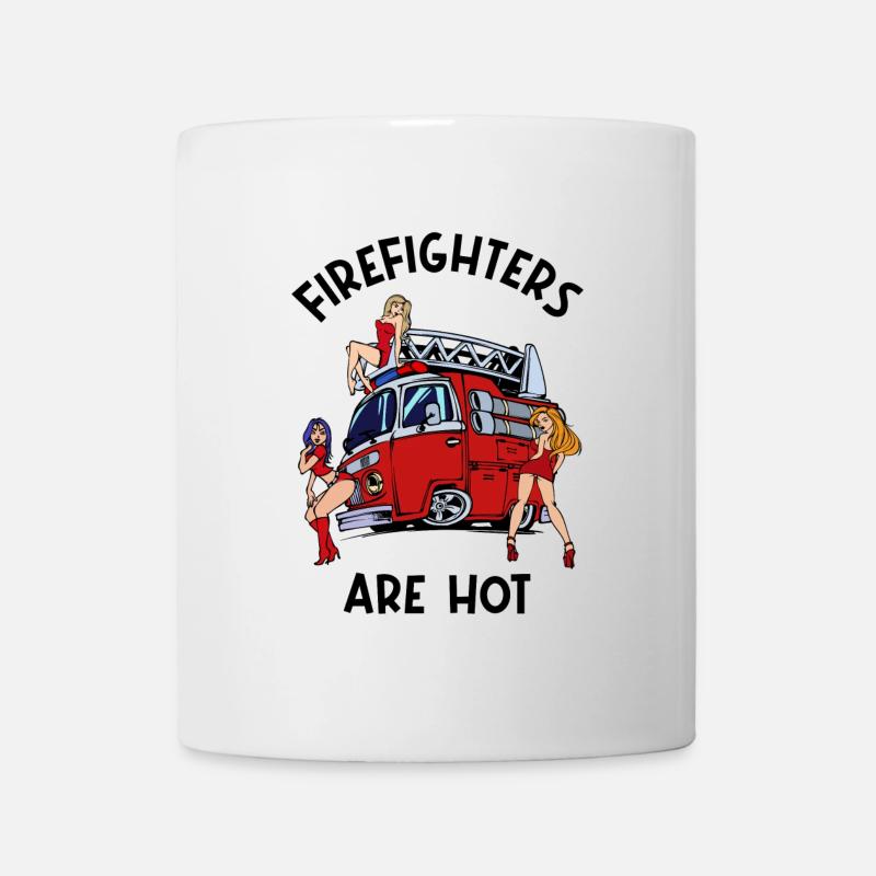 Lebensretter Feuerwehrauto Statement Feuerwehr - Tasse - Weiß
