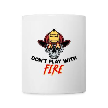 Firefighter Helmet Firefighter Fire Rescuer Statement - Mug - white - Front