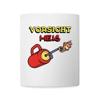 Feuerlöscher Brennen Feuer Feuerwehr Statement - Tasse - Weiß - Vorne