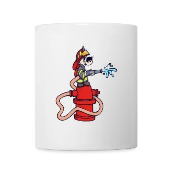 Pompier Tuyau d’incendie Incendie Pompiers - Mug blanc - blanc - Devant
