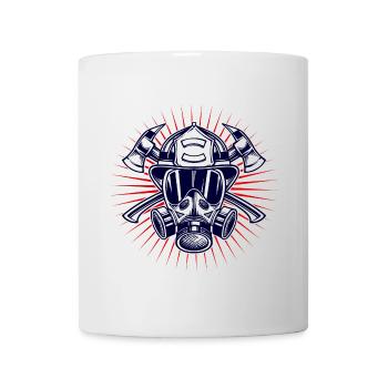 Brandschutz Feuerwehr Feuerwehrhelm Lebensretter - Tasse - Weiß - Vorne