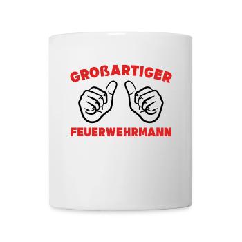 Feuerwehrmann Statement Feuerwehr Lebensretter - Tasse - Weiß - Vorne