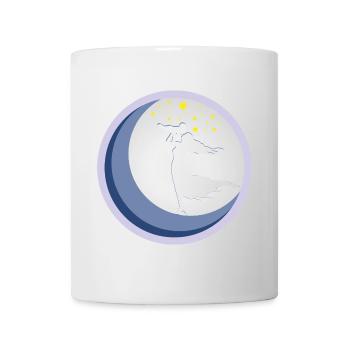 Woman with baby in the moonlight - Mug - white - Front