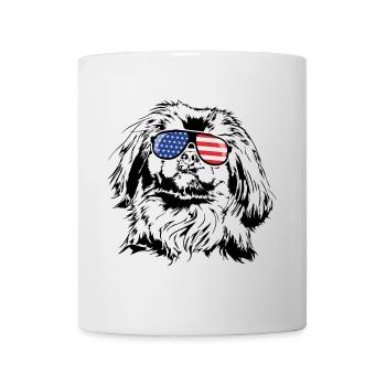 BEIJINGESE America Flag Dogs Wilsigns - Mug - white - Front