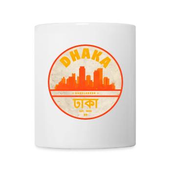 Dhaka Skyline Vintage Seal - Tasse - Weiß - Vorne