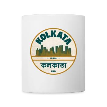 Kolkata Skyline Abzeichen - Tasse - Weiß - Vorne