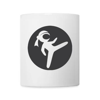 Ninja FIghter icon Logo Kämpfer Symbol Comic - Tasse - Weiß - Vorne