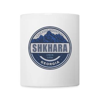 Shkhara Georgia Vintage Mountain Hiking Design - Mug - white - Front