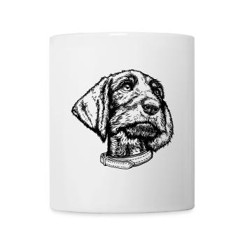 Dackelportrait sw - Tasse - Weiß - Vorne