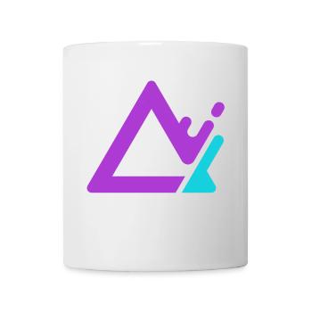 Geometrische Kronenform in Lila - Tasse - Weiß - Vorne