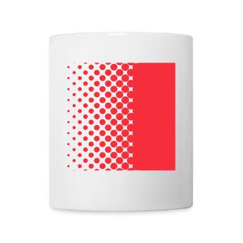 Halftone Gradient Rotes Panel - Tasse - Weiß - Vorne