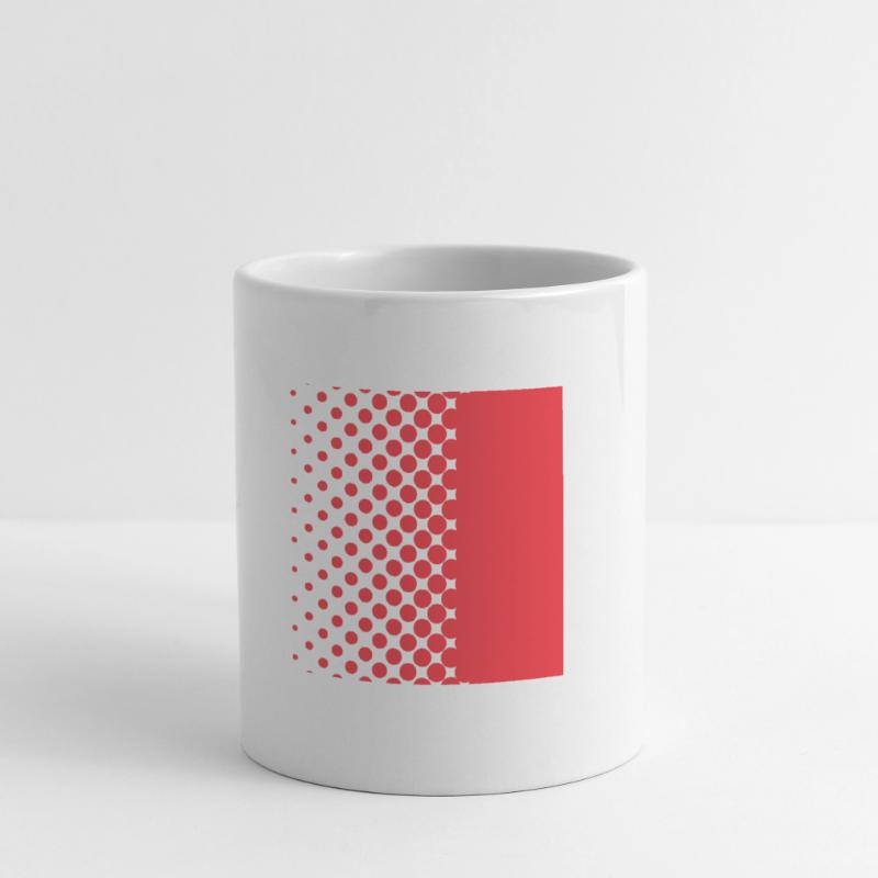 Halftone Gradient Rotes Panel Tasse