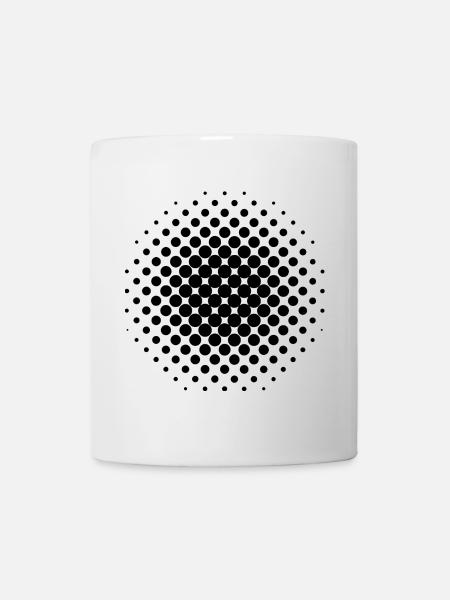 Black Dots - Tasse - Weiß