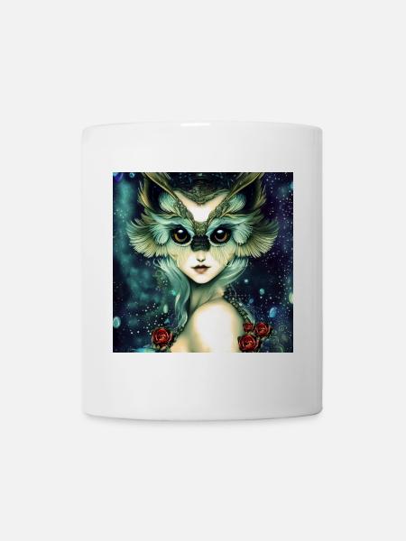 Das weise und wunderbare Eulenmädchen - Tasse - Weiß