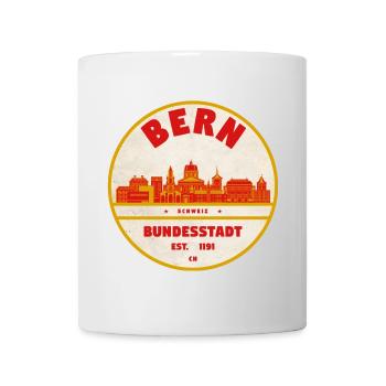 Ville fédérale à timbres rétro de Berne - Mug blanc - blanc - Devant