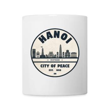 Hanoi Stadt der Ruhe Emblem - Tasse - Weiß - Vorne