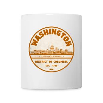 Washington DC Vintage Rundstempel - Tasse - Weiß - Vorne