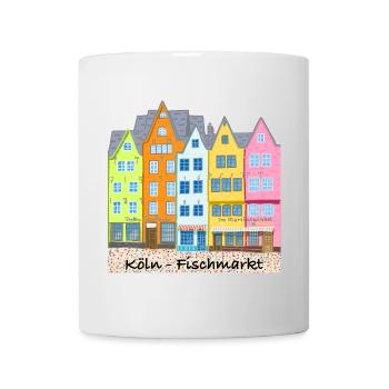 Cologne, Fish Market, Stapelhäuschen, Germany - Mug - white - Front