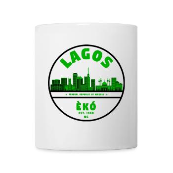 Lagos Skyline Green - Mug - white - Front