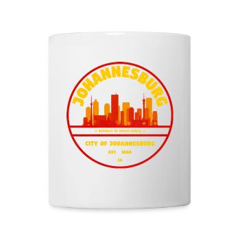 Johannesburg Skyline Emblem - Tasse - Weiß - Vorne