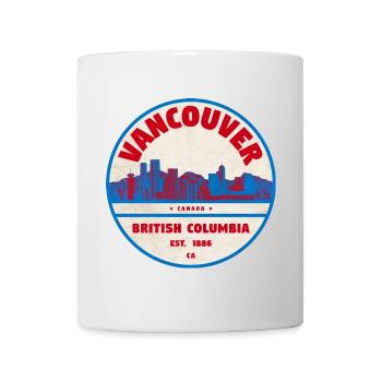 Vancouver Skyline Retro Badge Canada - Mug - white - Front